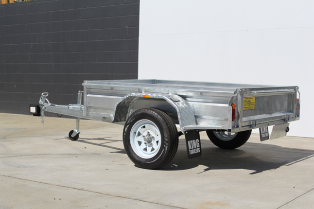 6x4 Box Trailer ATM 750KG Galvanised 1 foot 6 inch sides