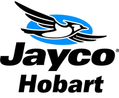 Jayco Hobart logo with blue-and-white bird wings above the text Jayco Hobart
